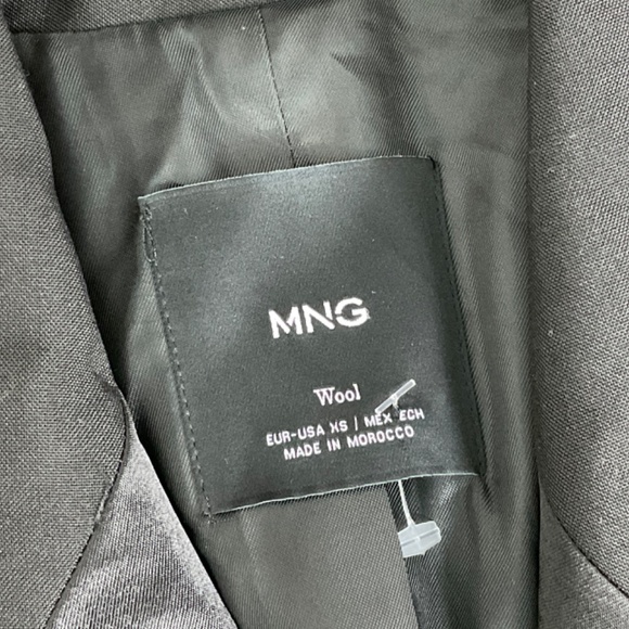 Mango Nuit Wool Tuxedo Blazer NWT - Picture 8 of 10